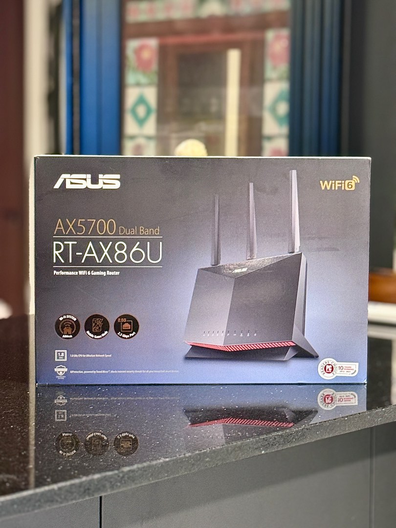 ASUS AX5700 Dual Band RT-AX86U WiFi 6 Gaming Router, Computers & Tech ...