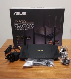 ASUS RT-AX3000 Dual Band WiFi 6 (802.11ax) Router (with box)64200589467907110
