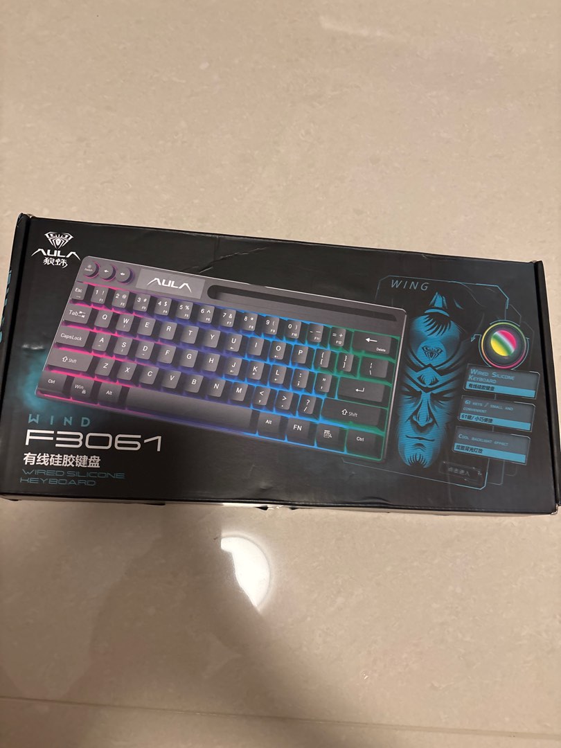 AULA F3061 Wired Silicone Keyboard, Computers & Tech, Parts ...