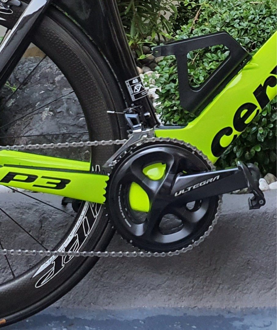 Cervelo P3 Tri Bike (Category: Bicycles) located in Mandaluyong City. Submitted by manuel9992 (Listing ID 1391284565, Image 3). Description: Selling my CERVELO P3 Tri-Bike, in pristine condition, bike-wrapped since Day 1. Tech Specs as follows: FRAME/FORK - Cervelo all-carbon Black Fluoro colorway SIZE 48 XS HANDLEBAR - 3T Vola Team Stealth HEADSET - FSA IS2 1-1/8 X 1-1/8” STEM - Cervelo Ultra Light Alloy BRAKE LEVERS - Shimano Dura-Ace FRONT/REA