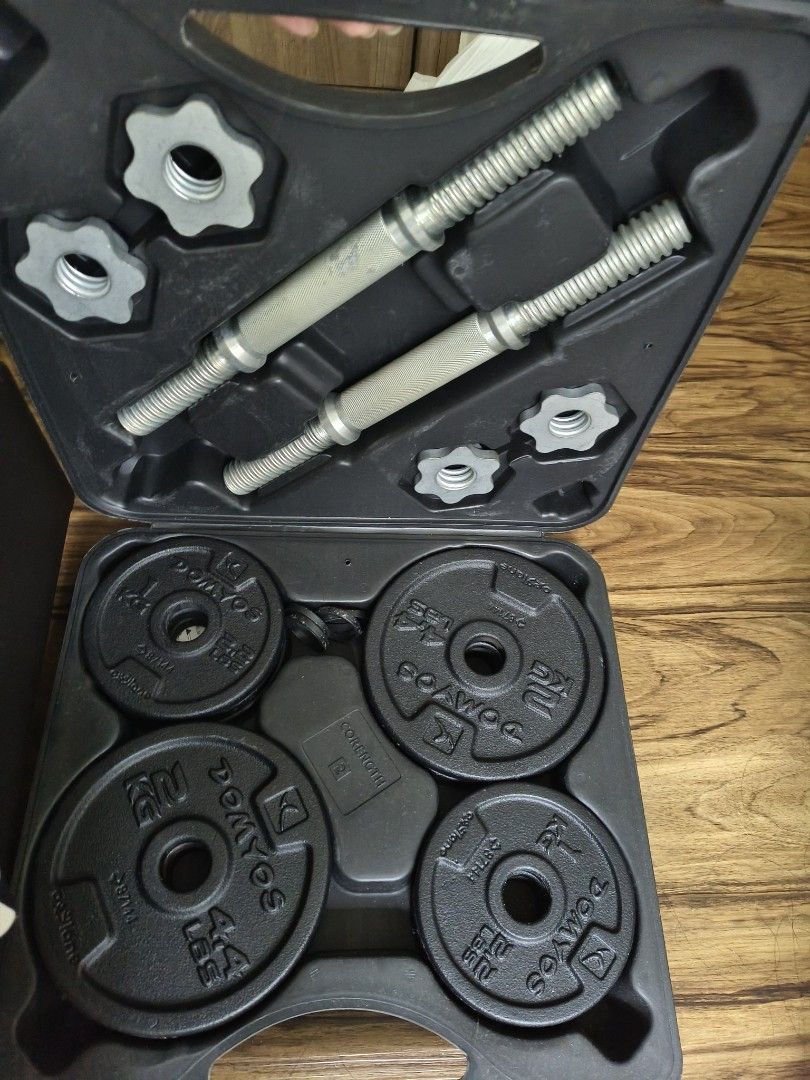 Cast Iron 20kg Dumbbell Set Decathlon Black Cast Iron Dumbbell Set