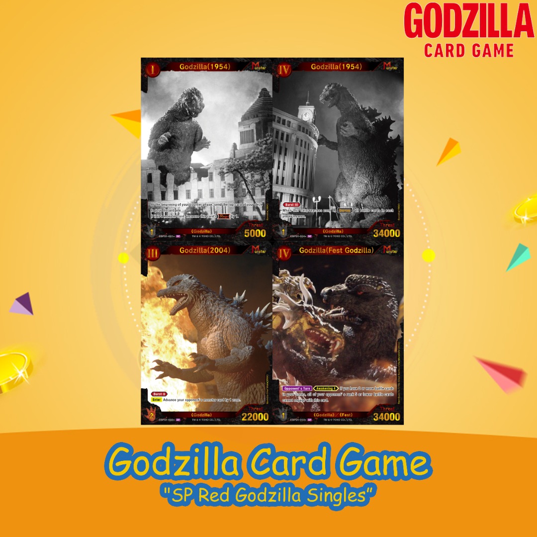 Godzilla Card Game SP Red Godzilla Singles, Hobbies & Toys, Toys ...