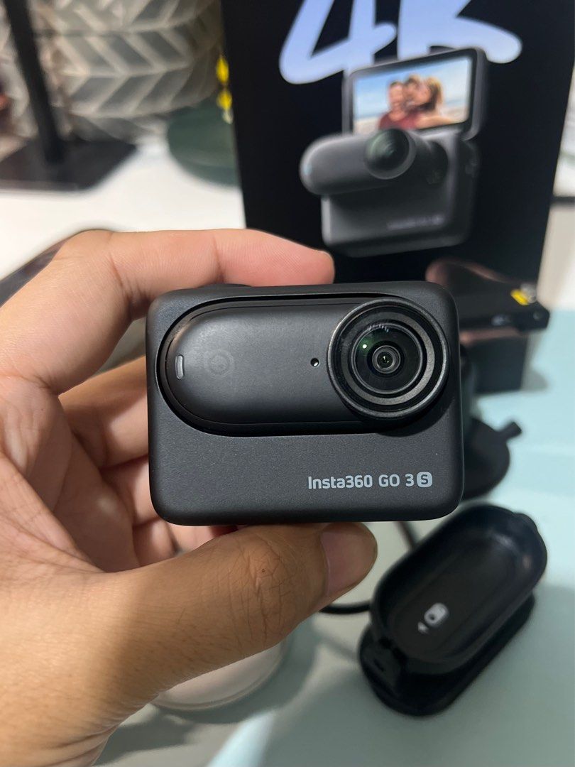 Insta360 Go 3S with complete accessories (Category: Cameras) located in Imus. Submitted by harith21 (Listing ID 1391272105, Image 1). Description: Only used once in my trip to Hongkong. RFS: I bought a new camera and hindi ko na siya nagagamit. :) Buyer to handle shipping fee. .