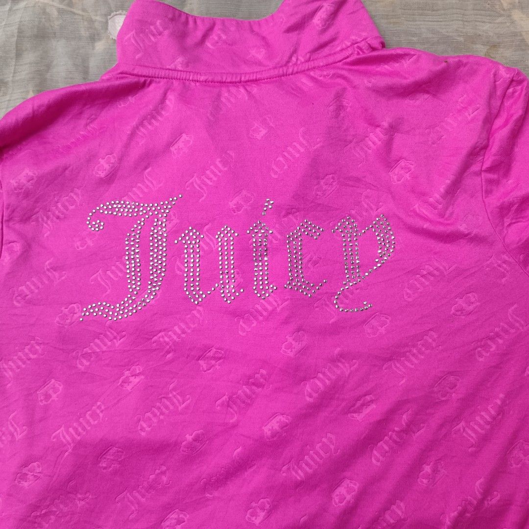 Juicy Couture Pink Crown Pocket (Category: Others Tops) located in Manila. Submitted by notdian (Listing ID 1391238450, Image 3). Description: 21x21 Excellent condition.