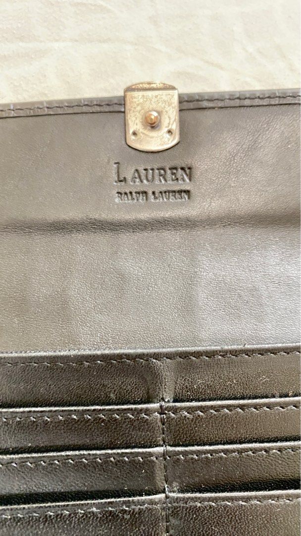 Lauren by Ralph Lauren Long Wallet (Category: Wallets & Card holders) located in Mandaluyong City. Submitted by NAO006 (Listing ID 1391199644, Image 1). Description: This is an authentic Lauren wallet. Ony signs of usage but quite nice, clean and presentable. I'm decluttering some of my big bags and wallets. I prefer smaller ones now. All sales are final. Please scrutinize the pictures before making a purchase. Please note that these are pre-love