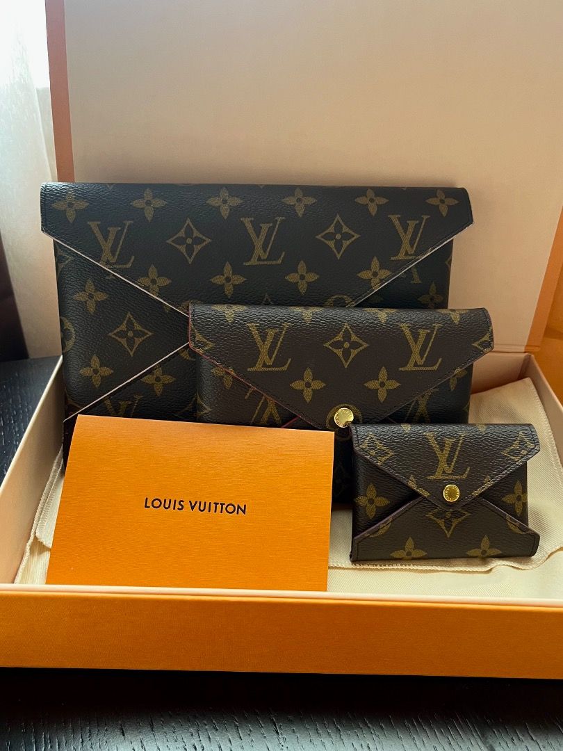 LV Louis Vuitton Kirigami (Category: Luxury Bags & Wallets) located in Quezon City. Submitted by ceecee168 (Listing ID 1391187645, Image 1). Description: Guaranteed Authentic 9.8/10 condition - smallest pouched used 2x - medium and large pouch never used - complete inclusions with dust bag, box paperbag and gift receipt - check all you want - meet up at Robibsons Magnolia .