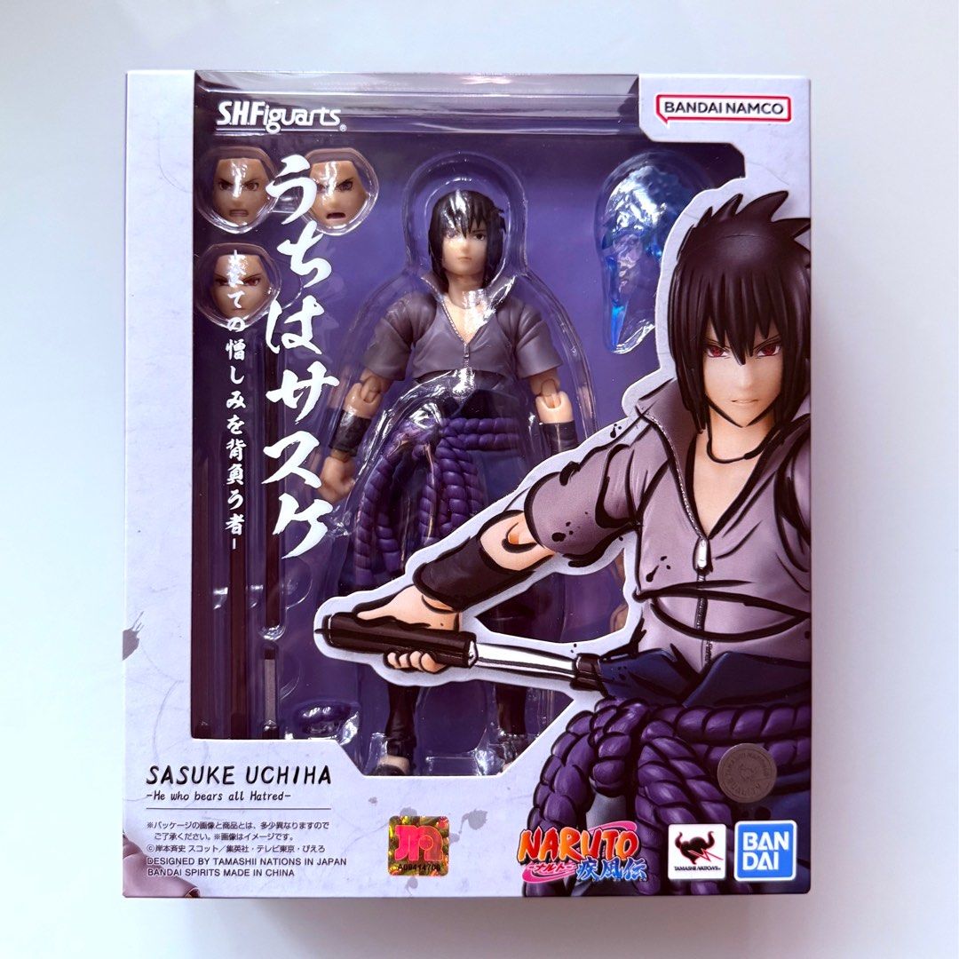 MISB Bandai s.h.figuarts Naruto Shippuden anime series SASUKE UCHIHA Ninja Prodigy (He Who Bears All Hatred) SHFiguarts SHF Action Figure, Authentic, New, Sealed & Unopened in Mint Condition Box (Category: Toy Figures) located in Singapore. Submitted by tudor8 (Listing ID 1391241592, Image 1). Description: Authentic, New & Unopened in Mint Condition 😊 Fixed price please, thanks 😊 First come first served basis while stocks last :) Items sold are