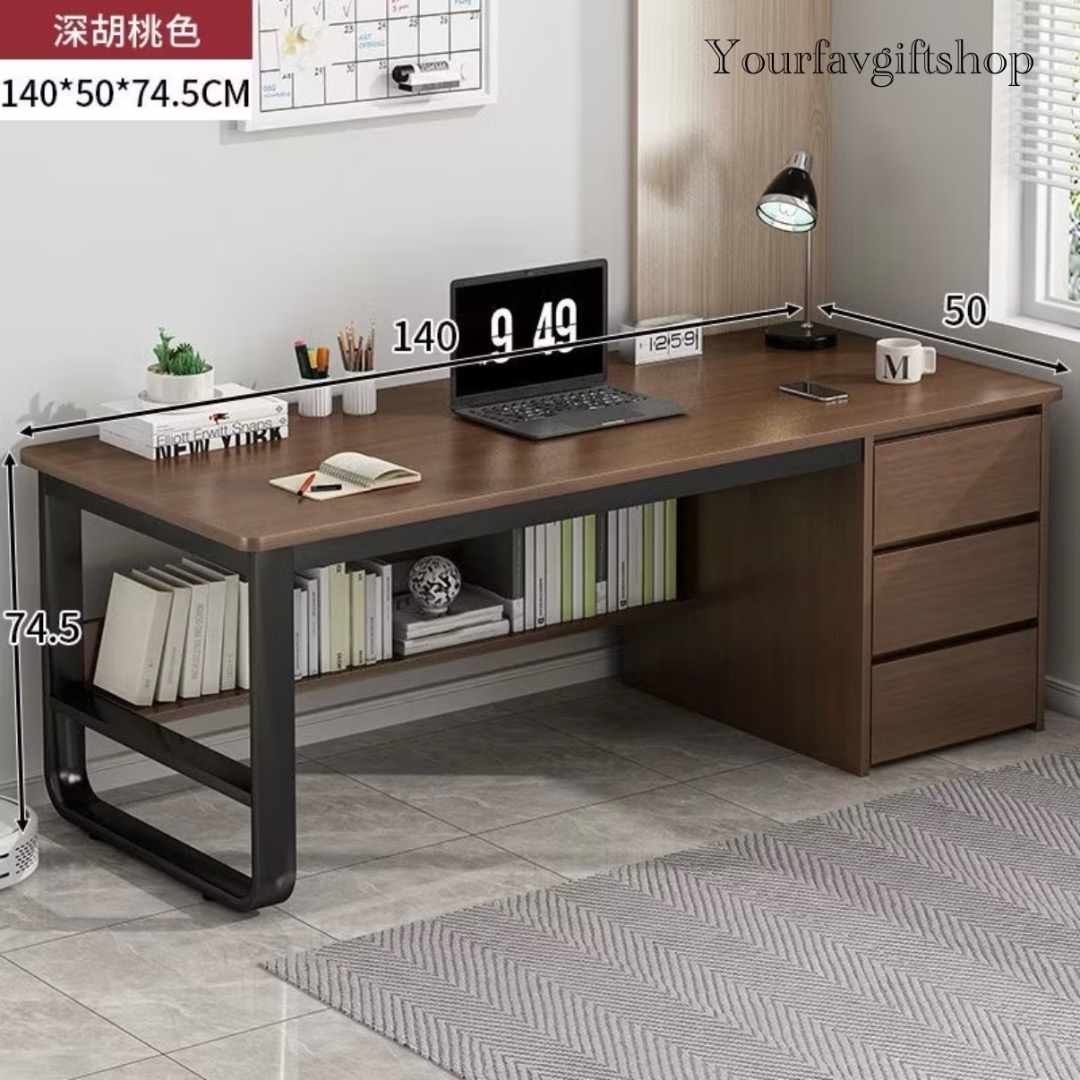 Modern Work Desk Table | Storage Drawer Study Desk Table | Open Shelf ...