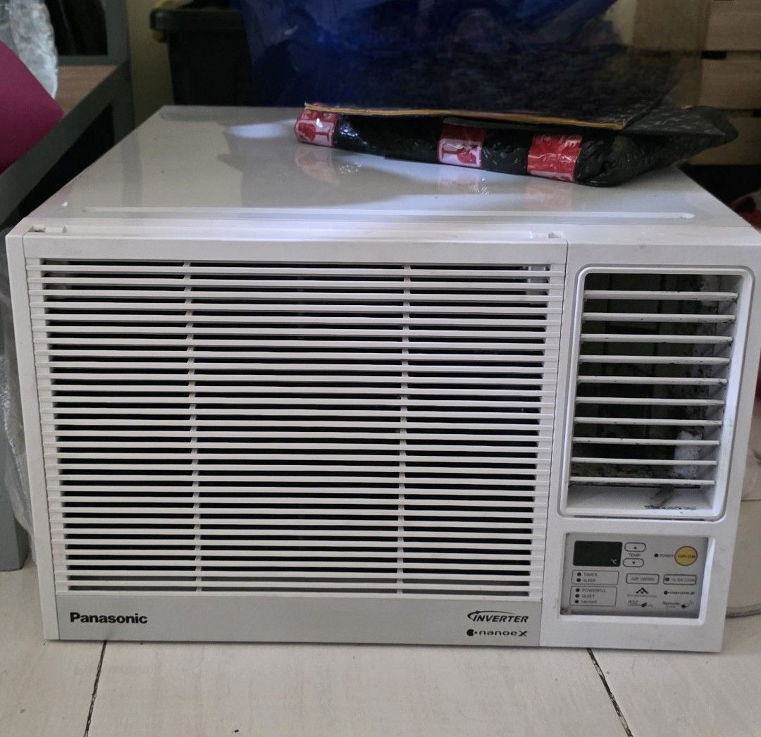 Panasonic 1.5 hp Full DC Inverter window type aircon (Category: Air Conditioning and Heating) located in Manila. Submitted by myloveluxaticstores (Listing ID 1391302367, Image 1). Description: 1 Year Used Well used condition 2x Cleaning service maintain in a year Yes - Comes with warranty from store and official Receipts. No Box FULL DC INVERTER AIRCON Air Purification feature NanoeX *Perfect sa mga may kids and pets sa bahay. search niyo nalang 