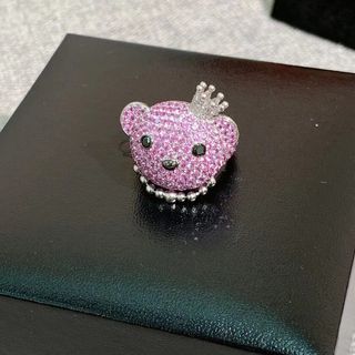 Qeelin 麒麟 bobo紅寶石拼皇冠白鑽鑲嵌寬版51號戒指64208116784385110