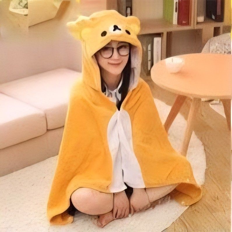 Rilakkuma blanket with hood (Category: Bathtub & Bath Accessories) located in Manila. Submitted by engr.ela (Listing ID 1391232078, Image 3). Description: Reason for Selling: Not using it anymore, decluttering.