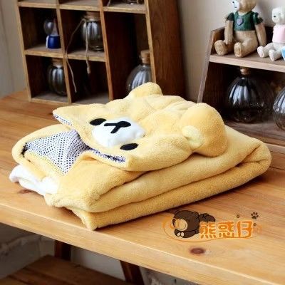 Rilakkuma blanket with hood (Category: Bathtub & Bath Accessories) located in Manila. Submitted by engr.ela (Listing ID 1391232078, Image 2). Description: Reason for Selling: Not using it anymore, decluttering.