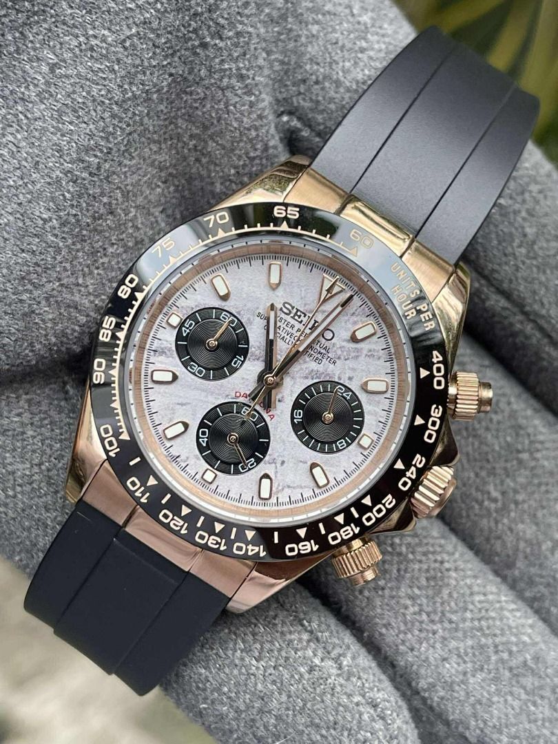 Seiko Mods (Daytona Oysterflex Strap) (Category: Luxury Watches) located in Valenzuela. Submitted by jedmiguel (Listing ID 1391265233, Image 2). Description: Seiko Mods Daytona Oysterflex Strap For only PHP 8000 Brandnew & Original • Complete links • Comes with box, paperbag & card ✅ can do shipping ✅ COD OR COP VIA LBC ✅ meetup near me PM for more details Valenzuela/South Caloocan Area DISCLAIMER: We are not affiliated, associated, or in any way
