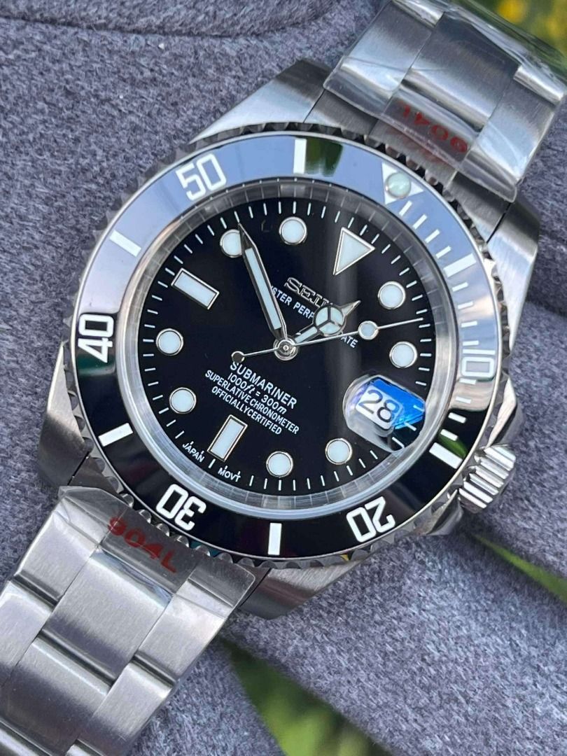 Seiko Mods (SubMariner) (Category: Luxury Watches) located in Valenzuela. Submitted by jedmiguel (Listing ID 1391253357, Image 3). Description: Seiko Mods SubMariner Starbucks Batgirl Black Bruce Wayne Coke Blue For only PHP 8800 Brandnew & Original • Complete links • Comes with box, paperbag & card ✅ can do shipping ✅ COD OR COP VIA LBC ✅ meetup near me PM for more details Valenzuela/South Caloocan Area DISCLAIMER: We are not affiliated, associa
