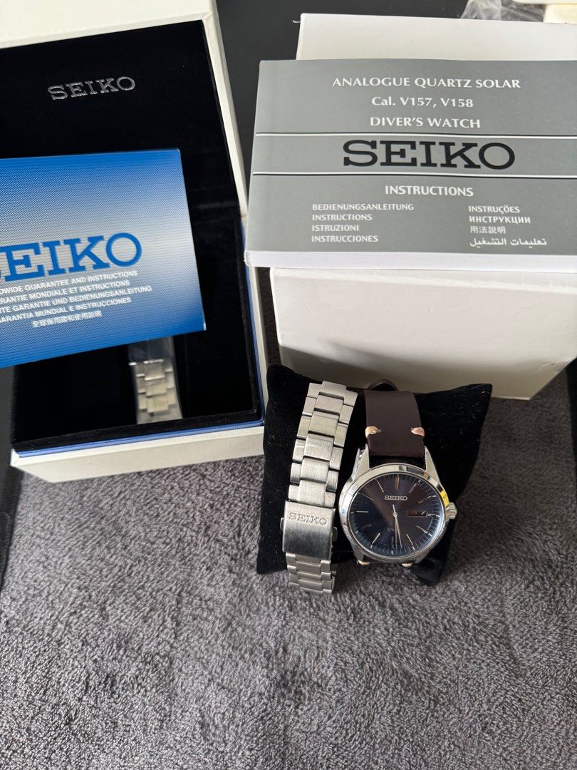 Seiko Solar Watch SNE525, Men's Fashion, Watches Accessories