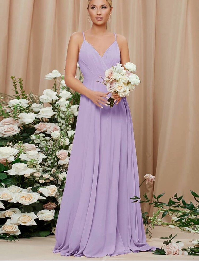 SMALL Shein wrap front solid maxi cami dress lavender purple violet (Category: Evening dresses & gowns) located in Cavite. Submitted by beabok (Listing ID 1391338578, Image 2). Description: Size small Purple lavender violet Shein wrap front solid maxi cami dress Used only once. Im from Silang, Cavite.