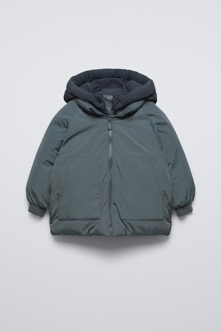 Down Jacket Zara Water Resistant Jacket ZARA Grey Water Repellent