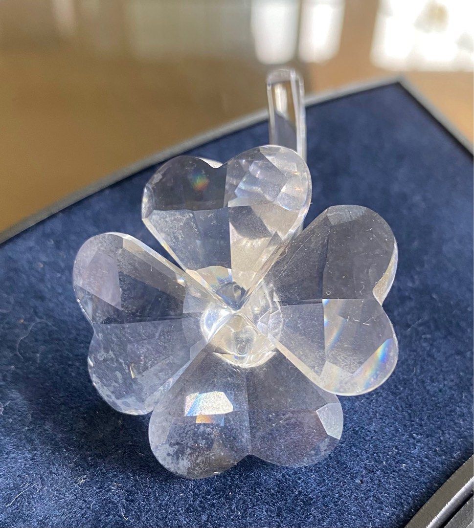 Swarovski Crystal Four Leaf Clover Figurine (Category: Vintage Collectibles) located in Paranaque City. Submitted by bloo_berry (Listing ID 1391229921, Image 2). Description: Swarovski Crystal Four Leaf Clover Figurine w/ original box & certificate - ₱2,950 SF c/o buyer NO RETURN NO EXCHANGE.