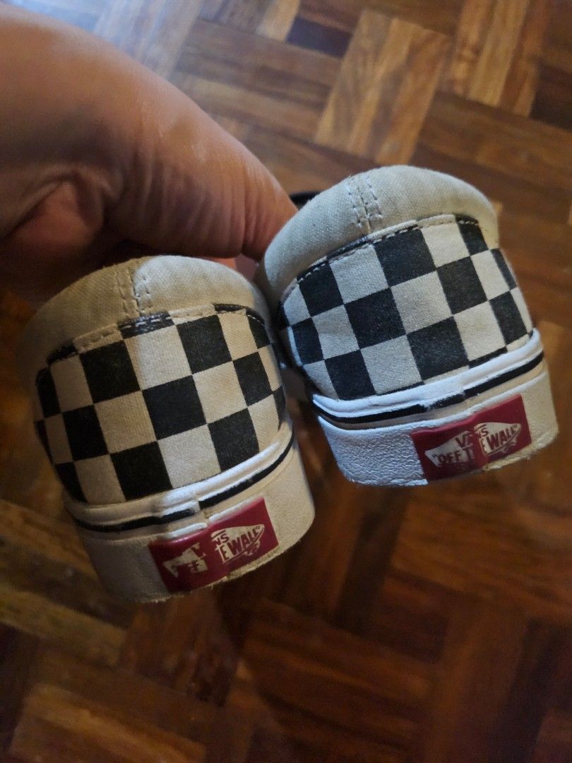 Vans Slip on checkered (Category: Sneakers) located in Antipolo. Submitted by mrcl715 (Listing ID 1391284919, Image 2). Description: US Mens 5 US Womens 6.5 Bought in Vans NYC store just needs cleaning.