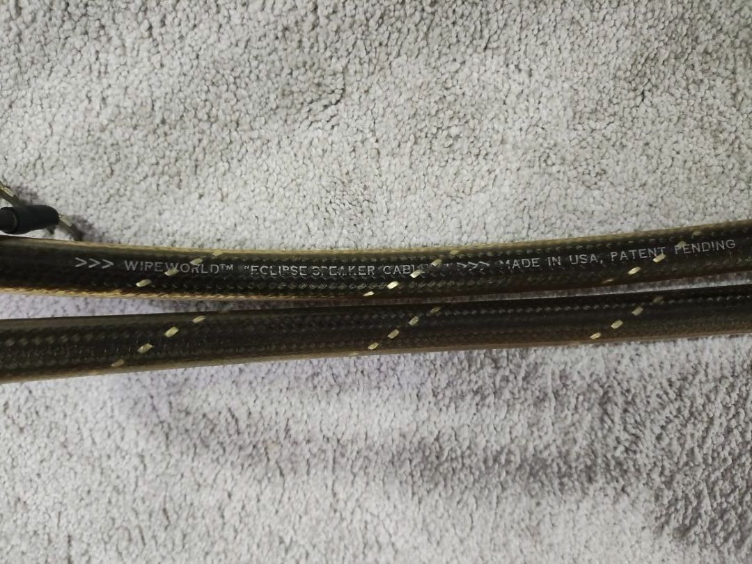 Wireworld eclipse speaker cable (Category: Other Audio Equipment) located in Singapore. Submitted by kopisee (Listing ID 1374735943, Image 2). Description: Wireworld eclipse speaker cable Spade lug, 2.5m / 8ft Thank you for viewing.