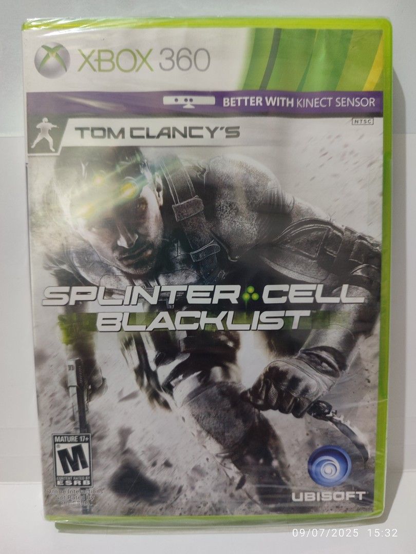XBOX 360 - Splinter Cell Blacklist (NEW) "OPEN REGION" (Category: Xbox) located in Mendez-Nunez. Submitted by sf2_gameshop (Listing ID 1391228636, Image 1). Description: PLEASE READ: An open region game, it will work on any Xbox 360 units, regardless of region. PAL - √ (Yes) NTSC/J - √ (Yes) NTSC/UC - √ (Yes) CONDITION: I'm declaring it as an opened item because the plastic wrap has a long tear and I'm not sure if the sticker seal is untouched. G