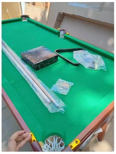 27x55 imported billiard table (Category: Billiards and Bowling) located in San Pablo. Submitted by vennisa.sportssupplies (Listing ID 1391405952, Image 2). Description: 27x55 inches Mini Billiard Table for Sale Product details: ✅Durable MDF play-bed for consistent roll and warp resistance ✅Compact size for small spaces, easy storage under bed or in closets ✅Provides fun, excitement, and competition without taking up much space ✅Dimensions: 55x27x