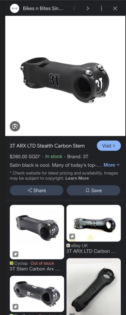 SBR TriSports Titanium Hardware Upgrade Kit For 3T ARX LTD Stem - PVD Black Bolts (Part #131-1060)