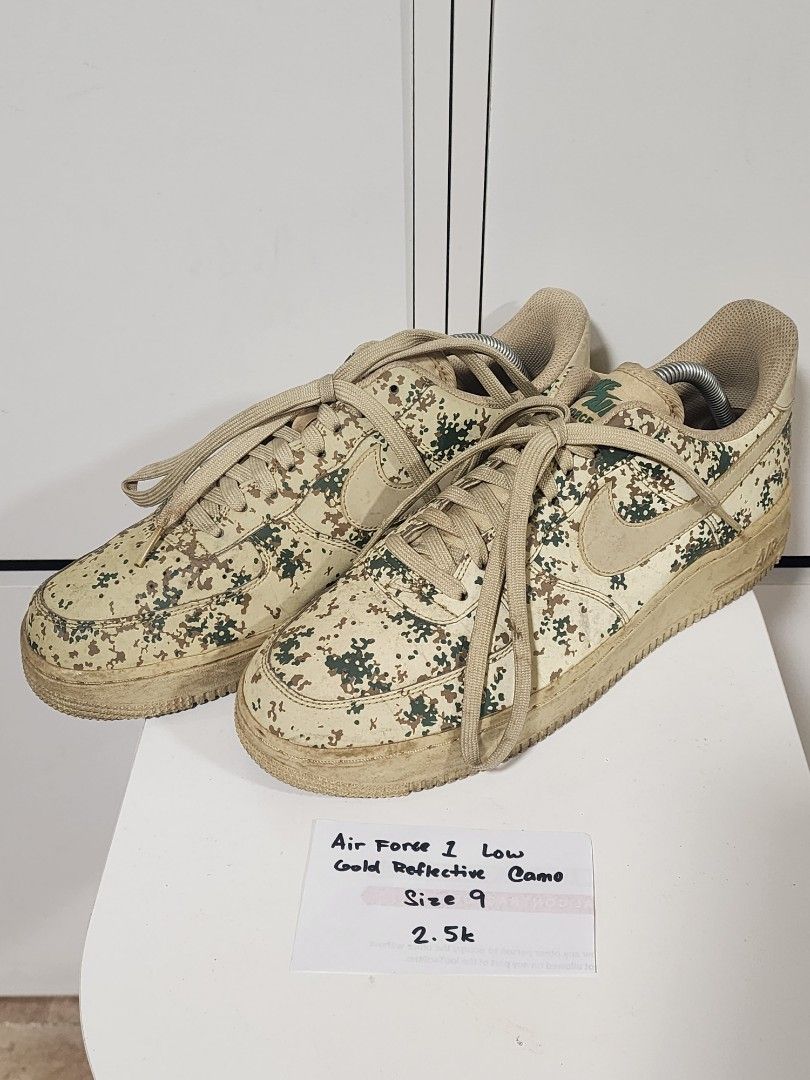 Air Force 1 Low Gold Reflective Camo (Category: Sneakers) located in Pasig City. Submitted by sroque (Listing ID 1391461369, Image 2). Description: .