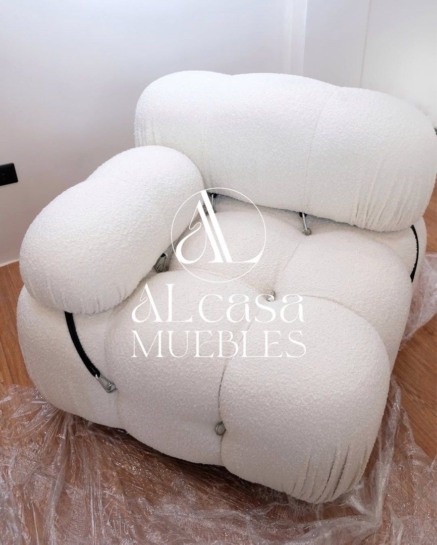 BOUCLE CUMULUS AVIRA SOFA CLOUD CAMALEONDA MODULAR COUCH (Category: Sofas) located in Makati City. Submitted by alcasamuebles (Listing ID 1391505700, Image 3). Description: ACTUAL WORK CUMULUS AVIRA SOFA CLOUD CAMALEONDA MODULAR COUCH Made To Order High Quality Fabric Options: - Premium Boucle - Velvet - Leather - Canvas PREMIUM FABRICS AVAILABLE SOLD PER MODULE / SEATER Each comes with removable backrest & armrest Modular & Flexible sofa! Dimens