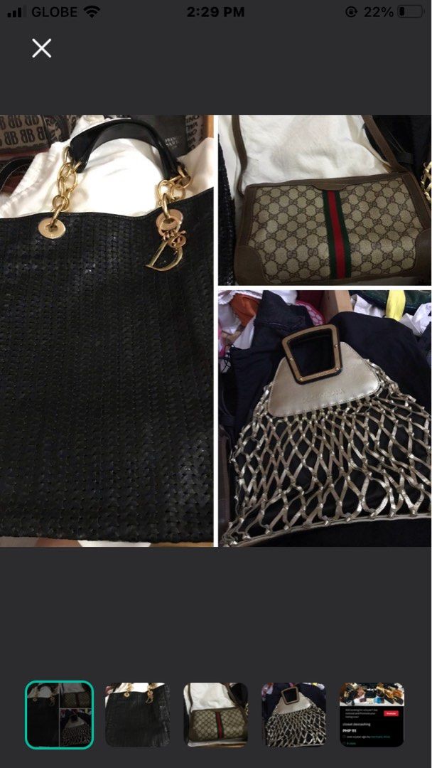 Dior Gucci Dolce & Gabbana (Category: Luxury Bags & Wallets) located in Caloocan City. Submitted by mermaid.drive (Listing ID 1391532864, Image 1). Description: pls check out individual listing .
