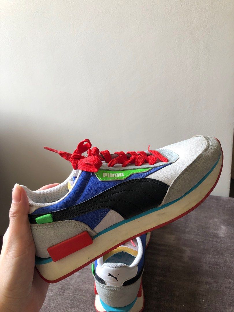 Future Rider Ride On Trainers Sneakers (Category: Sneakers) located in Makati City. Submitted by suzyleee (Listing ID 1391388898, Image 1). Description: Has dot dot stains can remove with thorough washinggg all goods other than stains price is negotiable exact size is in the picture .