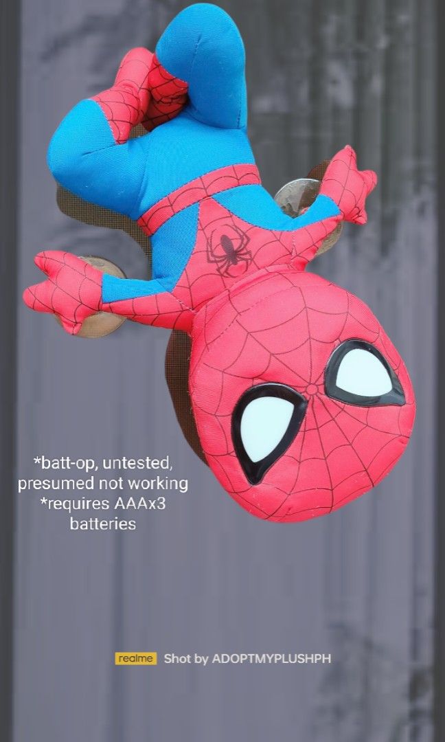 Go Glow Pal: Ultimate Spider-man (Category: Plushies & Soft Toys) located in Taguig. Submitted by adopt.my.plush.ph (Listing ID 1391443065, Image 3). Description: Ultimate Spider-man Go Glow Pal from Worlds Apart, 200.00 each This soft plush doubles as a nightlight - press his chest & its eyes *supposed to light up *batt-op, untested, presumed not working *requires AAAx3 batteries 👋 open for takeall 𝄃𝄃𝄂𝄂𝄀𝄁𝄃𝄂𝄂𝄃 marvels avengers dc comic