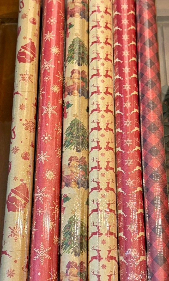 Kraft Christmas Wrapper 🎄 (Category: Craft Supplies & Tools) located in Manila. Submitted by ormelynmal86309 (Listing ID 1391374480, Image 1). Description: Kraft Christmas Wrapper 🎄₱70 - 5pcs per roll🎄.