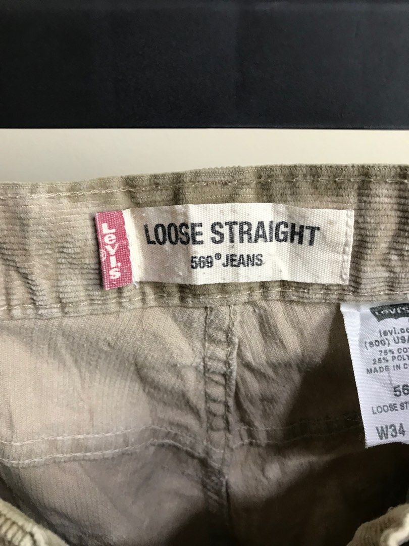 Levis 569 Khaki Corduroy Pants (Category: Trousers) located in Cabanatuan. Submitted by cabsygoods (Listing ID 1391387960, Image 3). Description: Levis 569 Khaki Corduroy Pants Waistline 32 - 34 Length 44 Very good condition No issue Color rate 9/10 Dm to purchase! 📩.