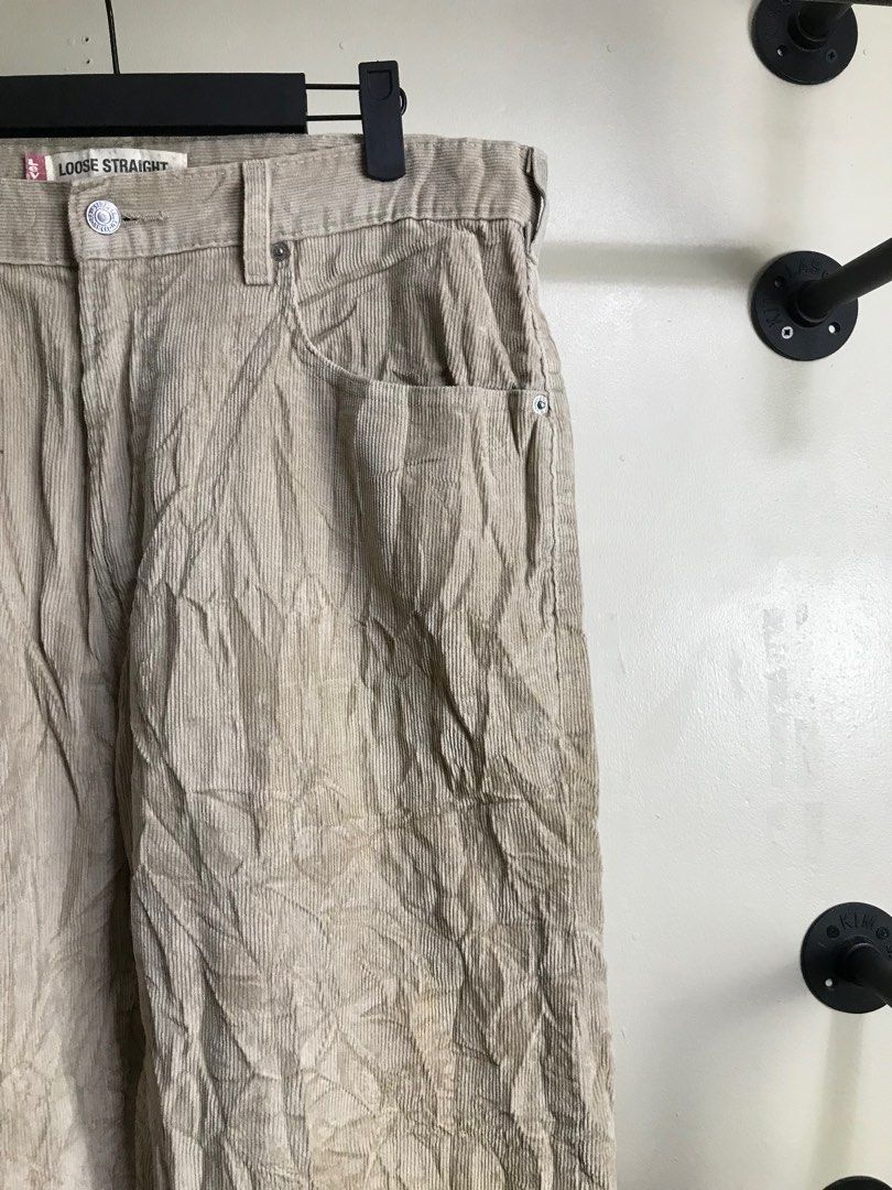 Levis 569 Khaki Corduroy Pants (Category: Trousers) located in Cabanatuan. Submitted by cabsygoods (Listing ID 1391387960, Image 2). Description: Levis 569 Khaki Corduroy Pants Waistline 32 - 34 Length 44 Very good condition No issue Color rate 9/10 Dm to purchase! 📩.