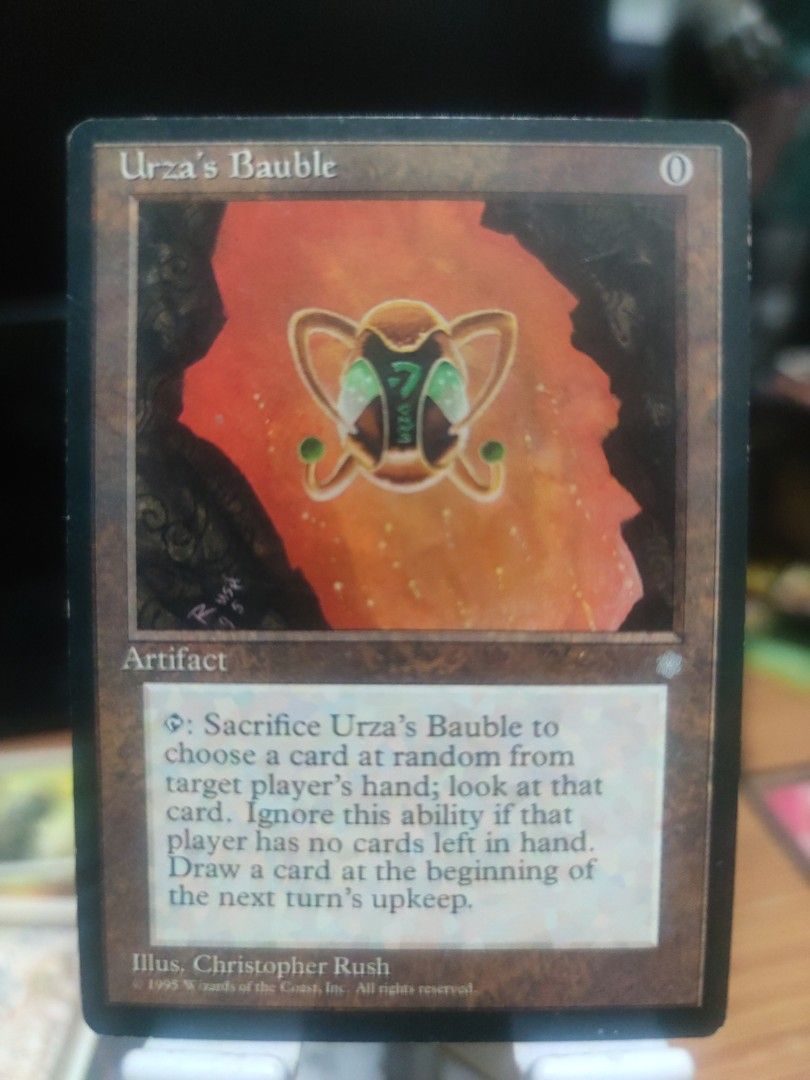 Magic the Gathering: Urza's Bauble (ice age) (Category: Raw Singles) located in Quezon City. Submitted by gwift (Listing ID 1391537366, Image 1). Description: pick up at project 7, Q.C. Using lalamove meet ups at sm north for purchases of 500 and up. priced per piece Subject for price change based on current value, Basis would be tcgplayer price guide..