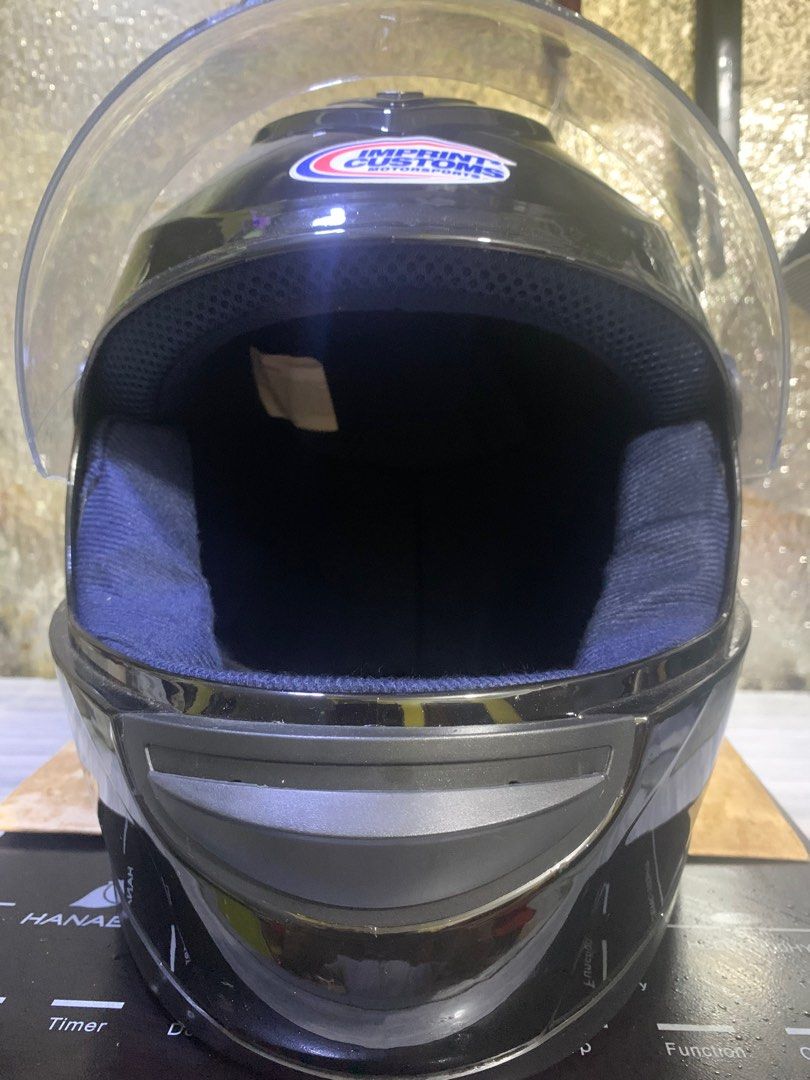 Motor cycle Helmet (Category: Helmets and other Riding Gears) located in Antipolo. Submitted by cebb888 (Listing ID 1391481526, Image 3). Description: Glossy Black helmet Size 59 - 60 Sticker of imprint Customs Used / but like new With few scratches / normal for used helmet Where is -as is .. 09953348071 .