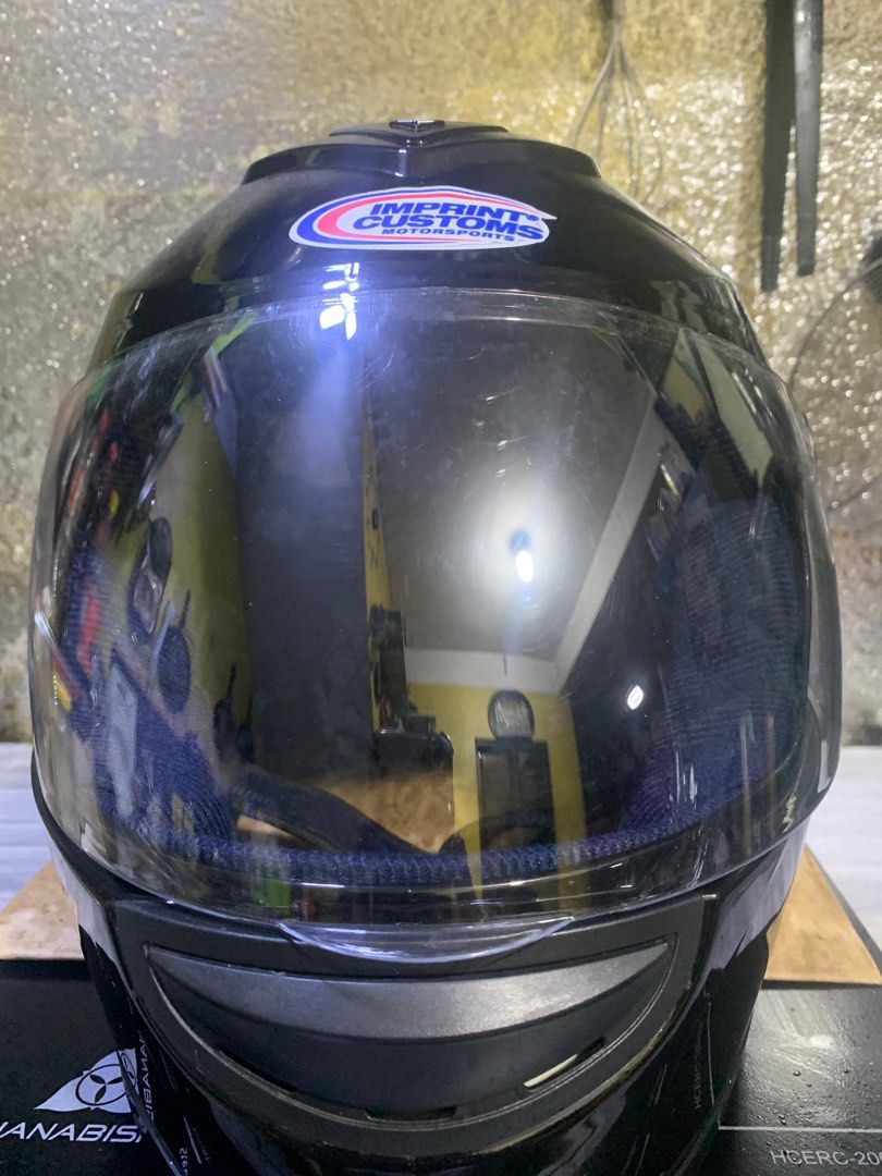 Motor cycle Helmet (Category: Helmets and other Riding Gears) located in Antipolo. Submitted by cebb888 (Listing ID 1391481526, Image 2). Description: Glossy Black helmet Size 59 - 60 Sticker of imprint Customs Used / but like new With few scratches / normal for used helmet Where is -as is .. 09953348071 .