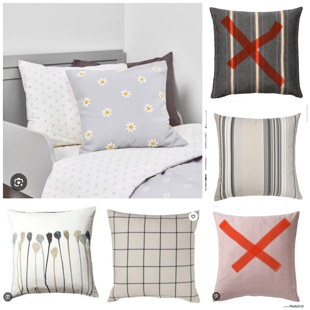 Pair of Throw Pillowcases Ikea 20x20” (Category: Cushions & Throws) located in Quezon City. Submitted by myextras (Listing ID 1391285529, Image 1). Description: Assorted designs to choose from, Take your pick! 350 a pair except for nattslanda (daisy design) 400 a pair skogsnava, spikkluba, solmott,stortimjan,nattslanda,plommonros .