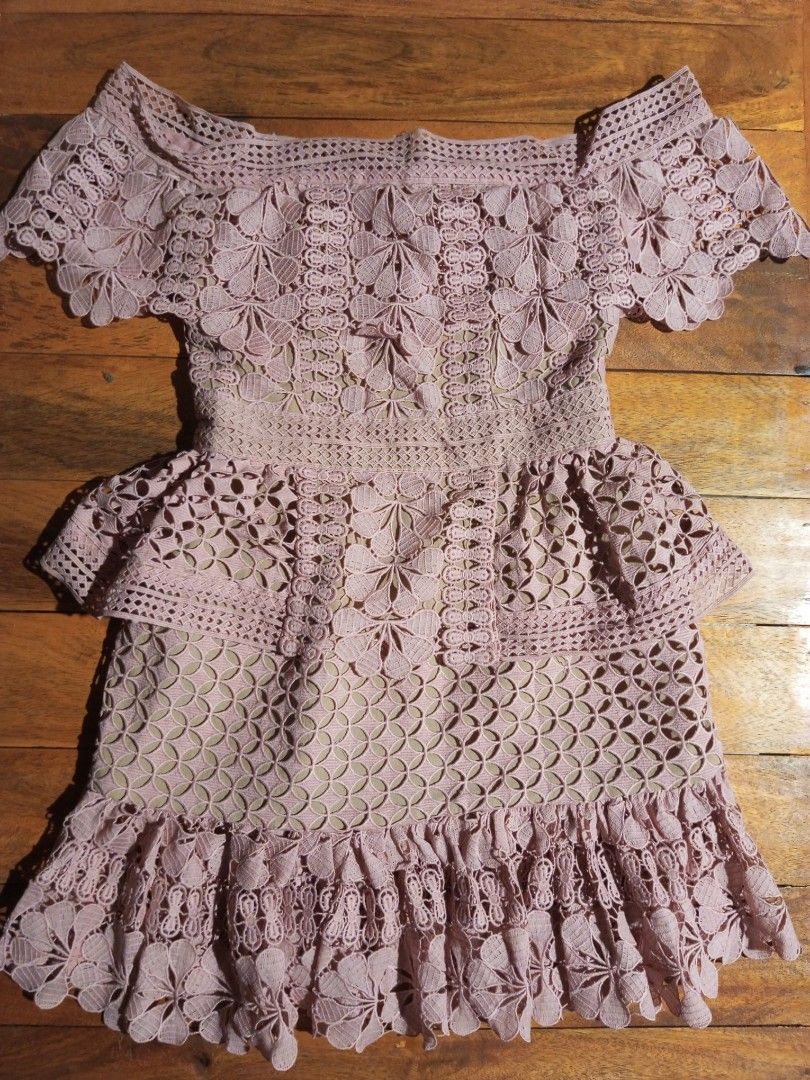 Pink Lace Dress (Category: Dresses) located in San Carlos. Submitted by my.excess.stuff (Listing ID 1391456380, Image 2). Description: Pink Lace Off Shoulder Dress xs-small Very cutesy!.