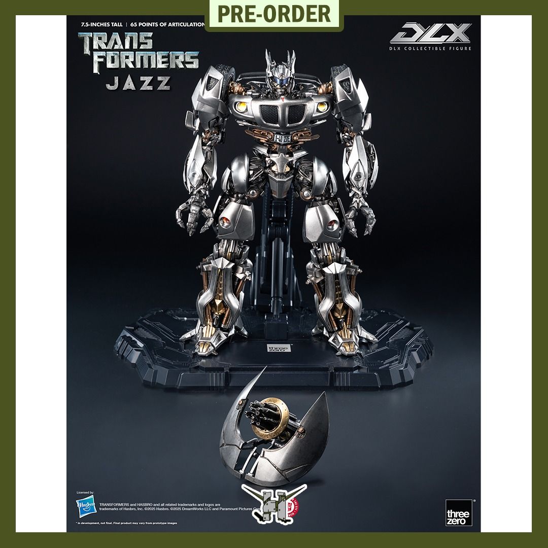 PRE-ORDER!! Transformers - DLX Jazz / Deluxe Edition (Category: Figurines & Statues) located in Quezon City. Submitted by figsnkits (Listing ID 1391533466, Image 1). Description: PRE-ORDER!! Threezero - Transformers - DLX Jazz Pre-order price: Php 9,810 Min. DP: Php 2,500 (new) Php 1,800 (return customers) SRP: Php 10,900 - Transformers - DX Jazz (Deluxe Edition) Pre-order price: Php 12,510 Min. DP: Php 3,100 (new) Php 2,300 (return customers) SR