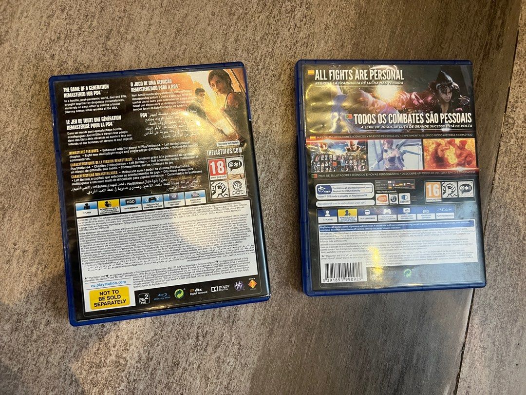 PS4 games bundle (Category: PlayStation) located in Quezon City. Submitted by jackmasmom (Listing ID 1391442621, Image 2). Description: The Last of Us Remastered Tekken 7 1,200 for both 700 each.