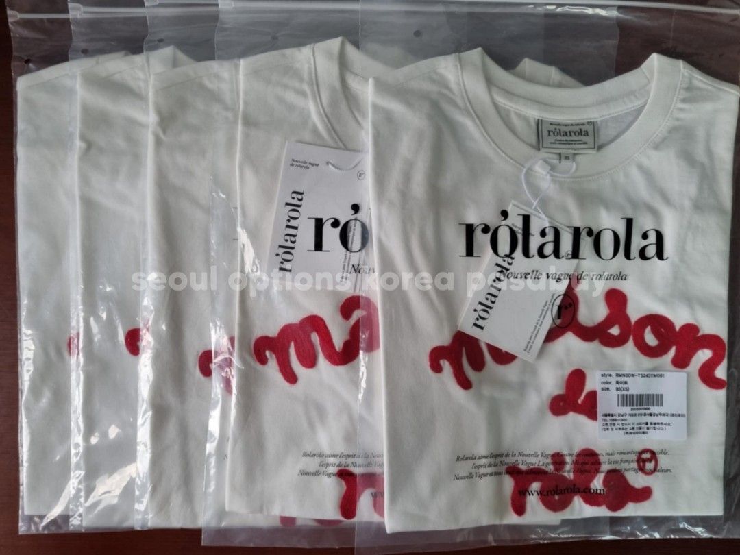 Restocked! Onhand Rola Rola (Maison De Rola) Tshirt (Category: Shirts) located in Makati City. Submitted by seouloptionsph (Listing ID 1391446509, Image 2). Description: Good news! 🎉 Our best-selling Rola Rola shirts are now back onhand! Stocks are limited so make sure to get yours. 💗 Maison de Rola t-shirt available in white, black and pink. Small and medium available! ✔️ OFFICIAL FROM ROLA ROLA KOREA. 💯 [No paperbag included] *Check photo fo