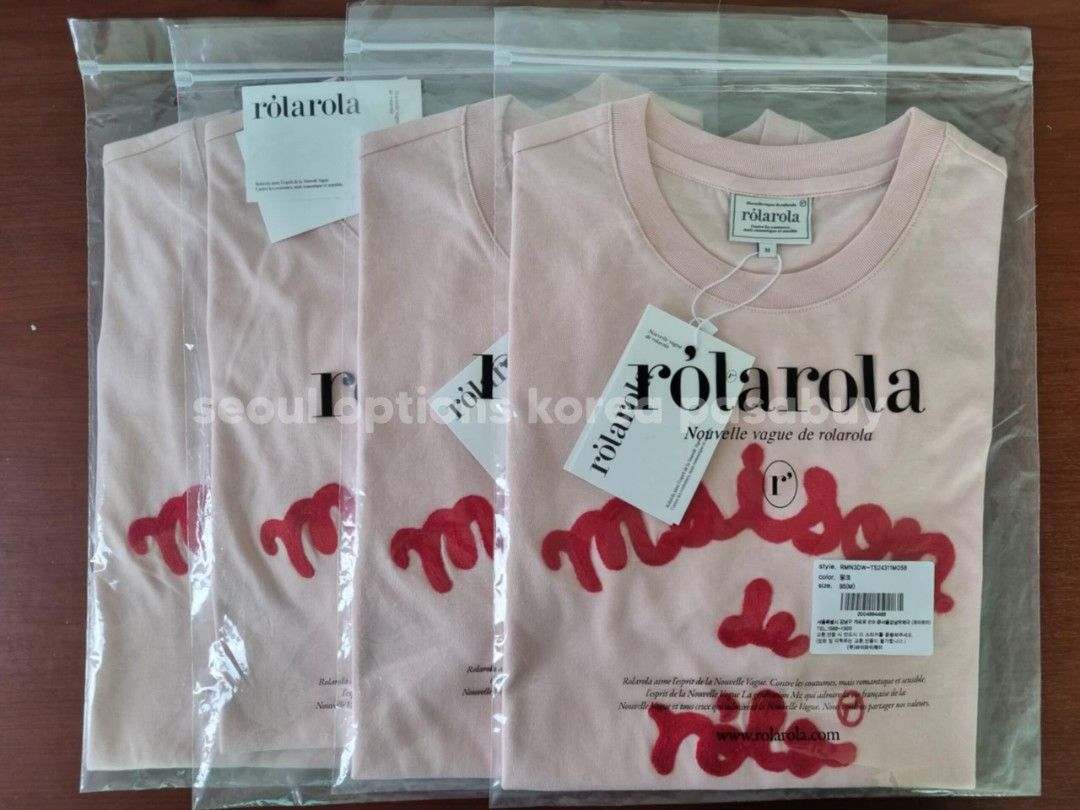 Restocked! Onhand Rola Rola (Maison De Rola) Tshirt (Category: Shirts) located in Makati City. Submitted by seouloptionsph (Listing ID 1391446509, Image 3). Description: Good news! 🎉 Our best-selling Rola Rola shirts are now back onhand! Stocks are limited so make sure to get yours. 💗 Maison de Rola t-shirt available in white, black and pink. Small and medium available! ✔️ OFFICIAL FROM ROLA ROLA KOREA. 💯 [No paperbag included] *Check photo fo