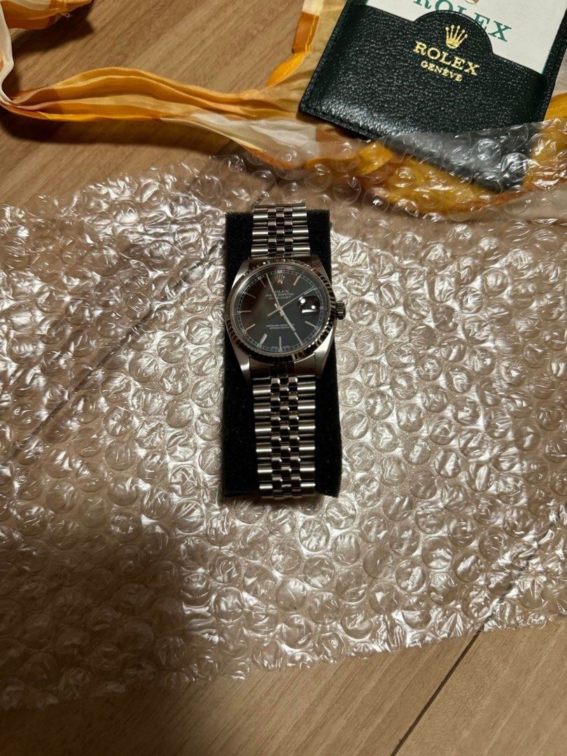 rolex darejust (Category: Luxury Watches) located in Cabanatuan. Submitted by albertgonzales27 (Listing ID 1391366436, Image 1). Description: Selling: Rolex DJ 16234 36mm 2002 model Complete: full links, white and red tag Box, paper 375k only Dm me .
