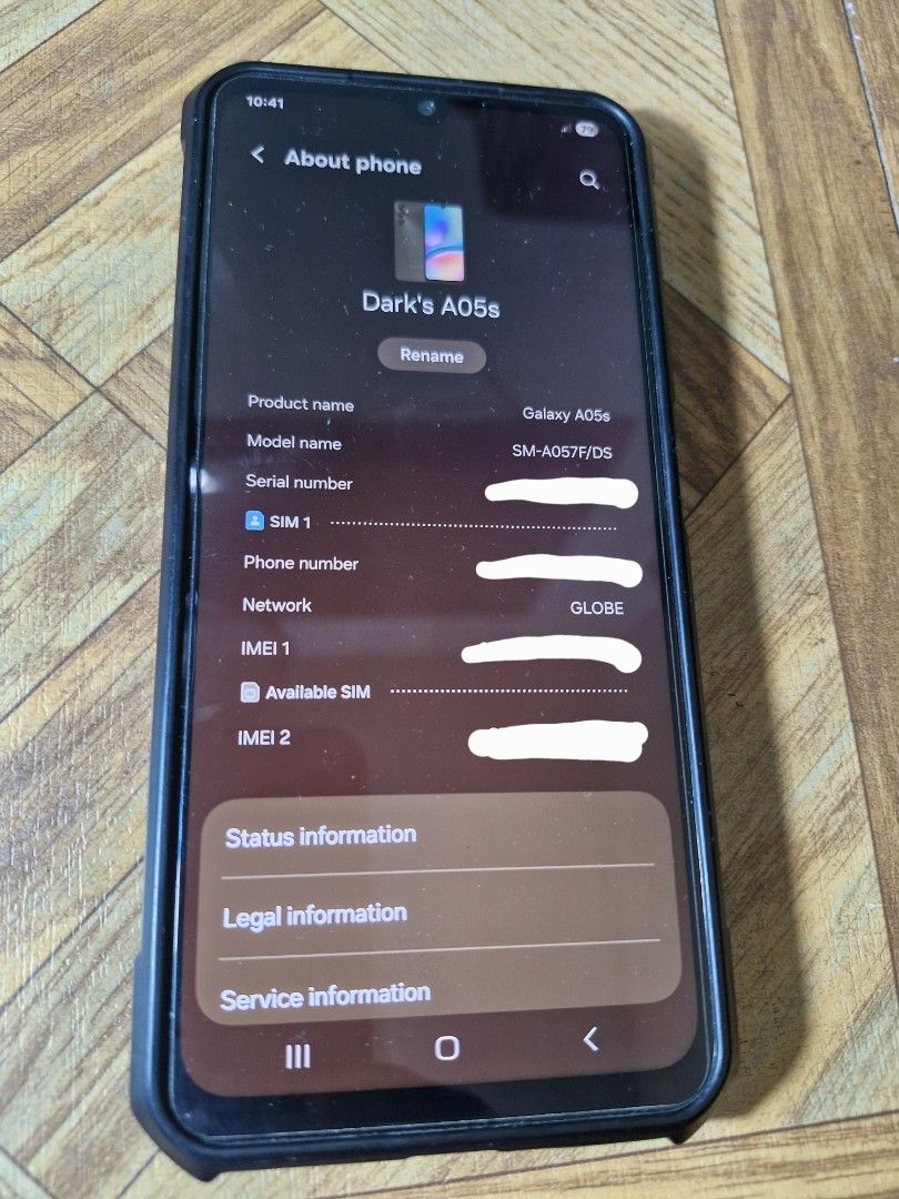 Samsung A05s (Category: Samsung) located in Quezon City. Submitted by kizuke (Listing ID 1391530240, Image 2). Description: Samsung A05s 128gb internal 4gb plus 4gb RAM plus.. meet up gma mrt station.
