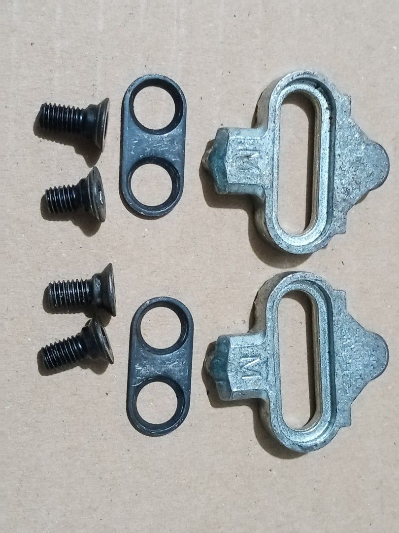 Shimano Multi Release Cleats (Category: Bicycles) located in San Fernando. Submitted by nerosales (Listing ID 1391496085, Image 1). Description: Shimano Multi Release Cleats With bolts Used, good condition 199 pesos only SM City Pampanga Shipping : J&T Payment : Gcash NO COD / NO COP.