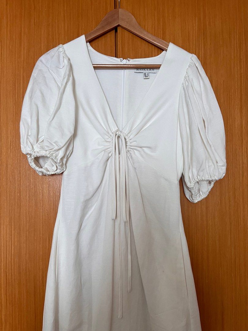 Simon Gody White Midi Dress Women #39 s Fashion Dresses Sets Dresses