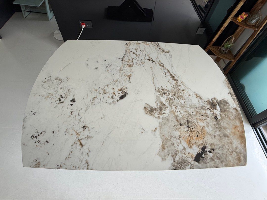Sintered stone Dining Table 1.2/1.8m, Furniture & Home Living ...