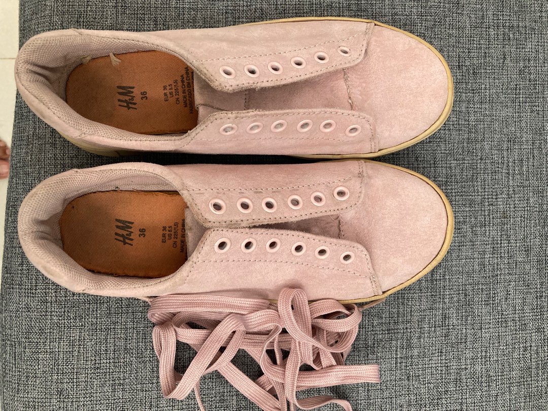 Sneakers H&M Pink Sepatu kasual Casual shoes Merk H M
